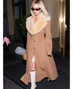 NYC Sydney Sweeney Brown Fur Coat