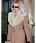 NYC Sydney Sweeney Brown Fur Coat
