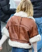 NYC Sydney Sweeney Shearling Leather Jacket