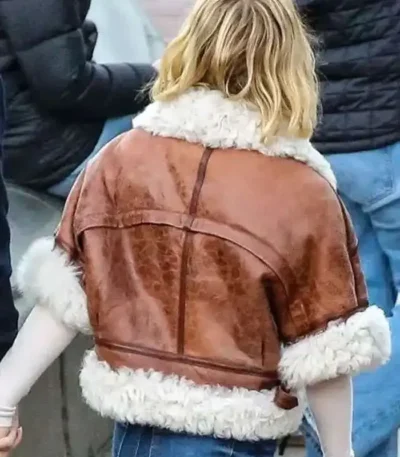 NYC Sydney Sweeney Shearling Leather Jacket