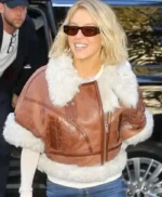 NYC Sydney Sweeney Shearling Leather Jacket