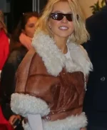 NYC Sydney Sweeney Shearling Leather Jacket