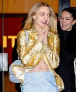 NYFW 2026 Amanda Seyfried Golden Jacket