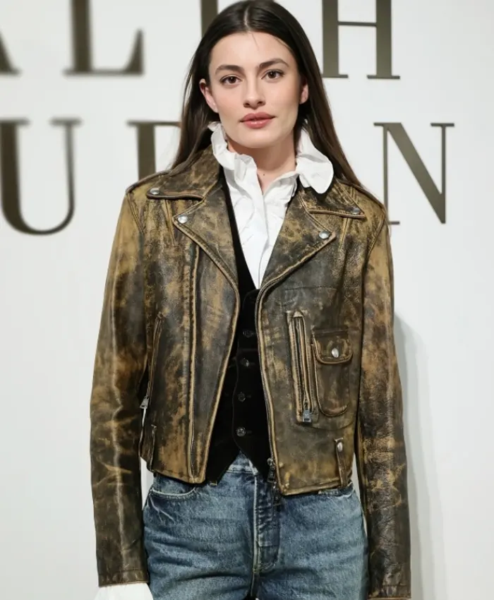 NYFW 2026 Diana Silvers Leather Jacket NYFW 2026 Diana Silvers Leather Jacket