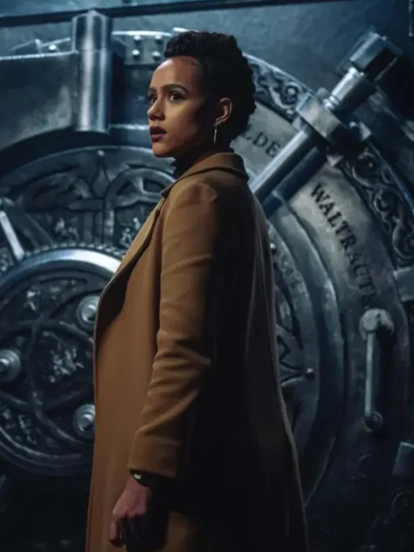Nathalie Emmanuel Army of Thieves Long Brown Coat