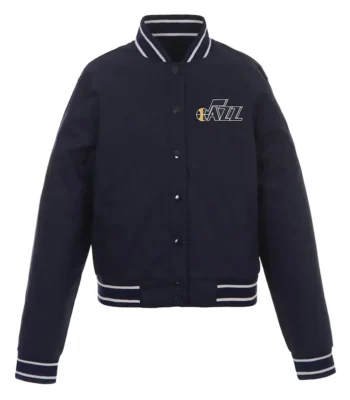 Navy Utah Jazz Poly-Twill Jacket