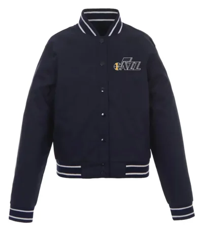 Navy Utah Jazz Poly-Twill Jacket