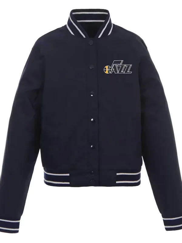 Navy Utah Jazz Poly-Twill Jacket