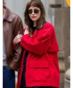 NYC Dakota Johnson Red Cotton Jacket