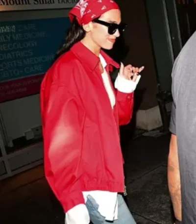 NYC 2026 Dua Lipa Red Jacket