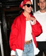 NYC 2026 Dua Lipa Red Jacket