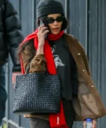 NYC 2026 Zoe Kravitz Suede Jacket