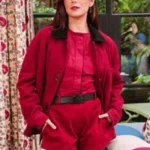 New York City Monica Barbaro Red Jacket