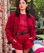 New York City Monica Barbaro Red Jacket