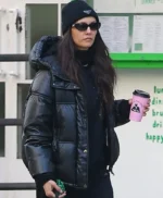 NYC Nina Dobrev Leather Puffer Jacket