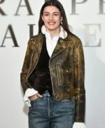 NYFW 2026 Diana Silvers Leather Jacket