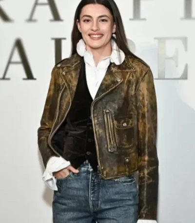 NYFW 2026 Diana Silvers Leather Jacket