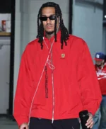 New York Knicks v Atlanta Hawks Jordan Clarkson Red Jacket