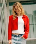 New York Times Milly Alcock Red Jacket