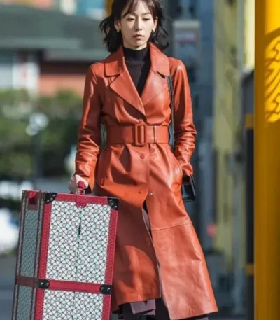 No In Ji The Trunk Red Trench Coat