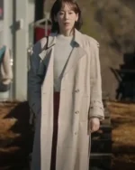 No In-ji The Trunk S01 White Leather Trench Coat