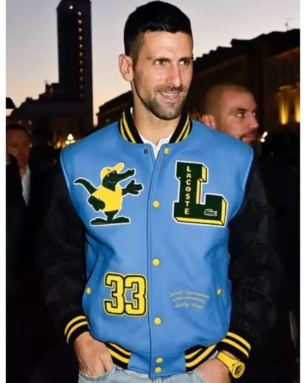 Novak Djokovic Lacoste Varsity Jacket Novak Djokovic Lacoste Varsity Jacket
