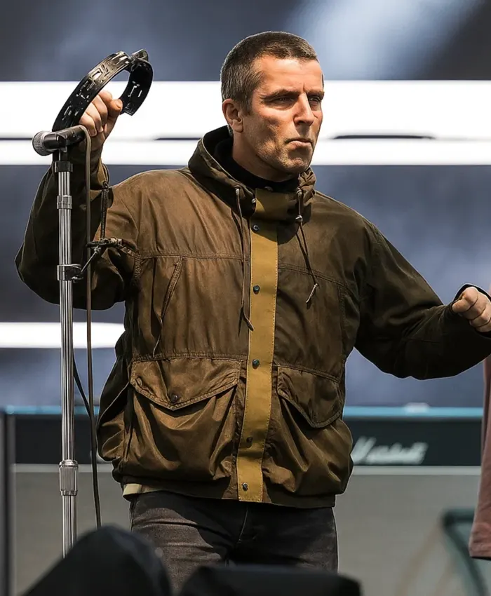Oasis Tour Liam Gallagher Olive Green Anorak Jacket Oasis Tour Liam Gallagher Olive Green Anorak Jacket