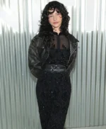 Odessa A’zion Vanity Fair Party Biker Leather Jacket