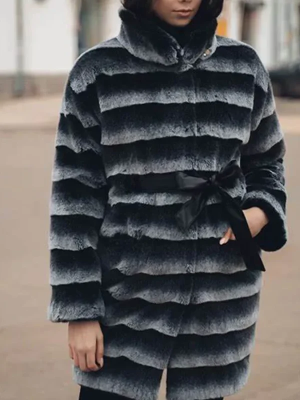 Odilia Chinchilla Fur Soft Winter Coat