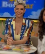 Olá Bom Dia Ana Barbosa Striped Blazer