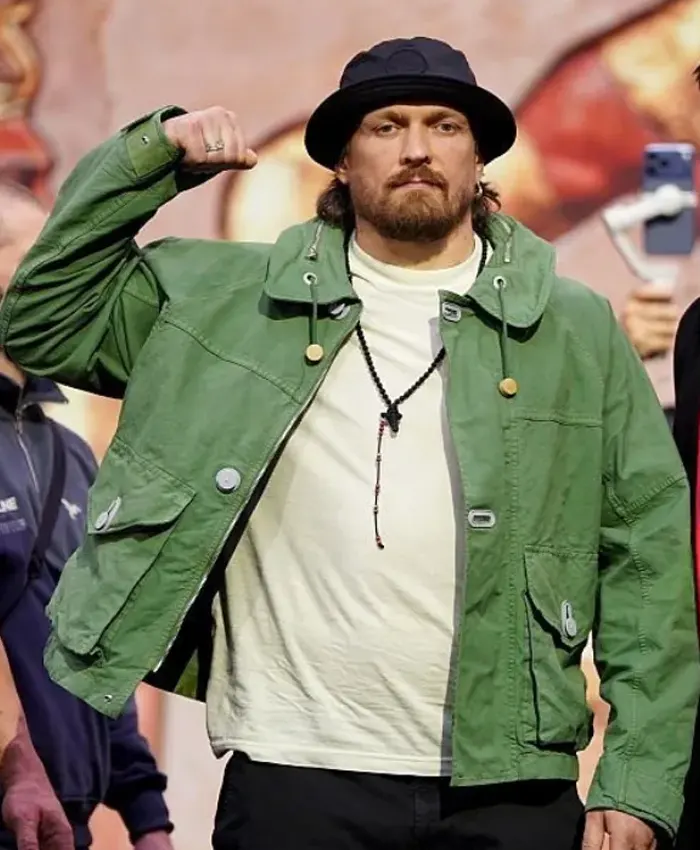 Oleksandr Usyk Press Conference 2026 Green Jacket Oleksandr Usyk Press Conference 2026 Green Jacket