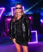 Olivia Holt 2026 Black Leather Jacket