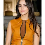 Ozge Yagız Mustard Leather Vest