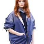 PFW 2026 Joey King Blue Jacket