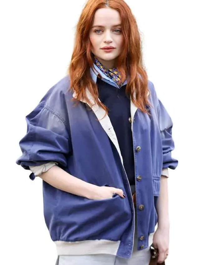 PFW 2026 Joey King Blue Jacket PFW 2026 Joey King Blue Jacket
