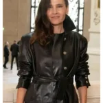 PFW 2026 Virginie Ledoyen Leather Jacket