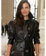 PFW 2026 Virginie Ledoyen Leather Jacket