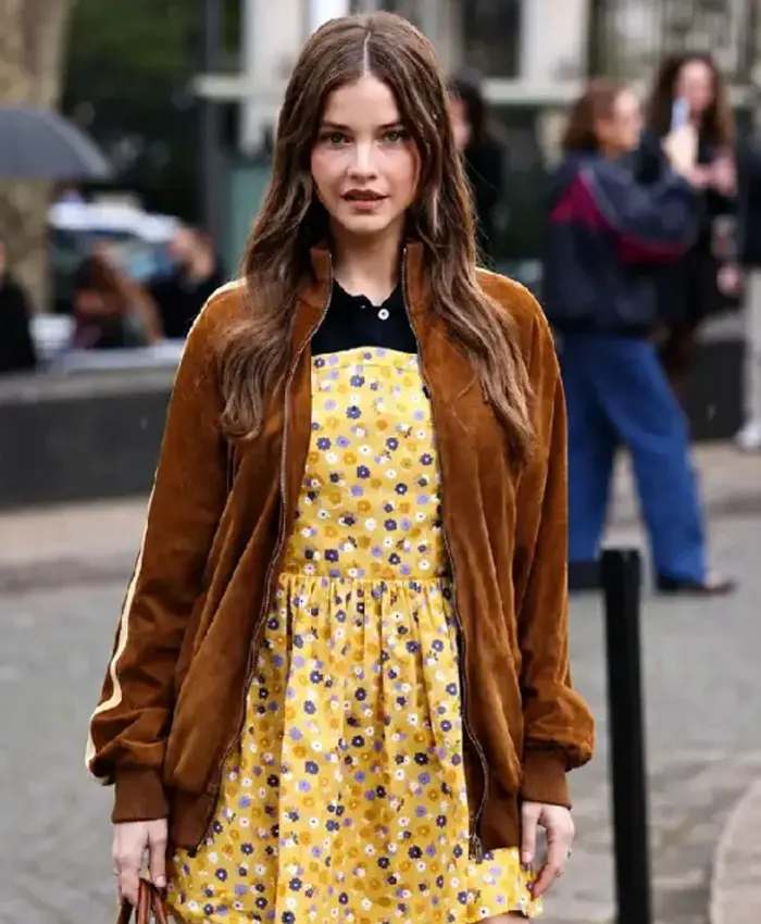 PFW Barbara Palvin Brown Jacket PFW Barbara Palvin Brown Jacket