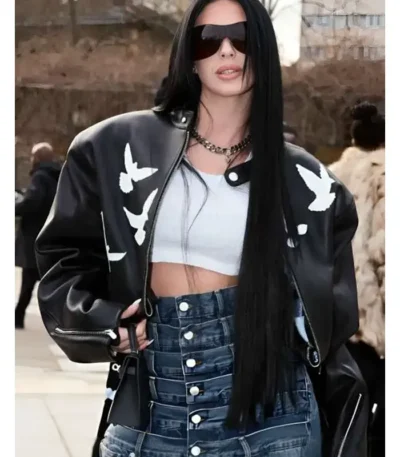 PFW Camilla Araujo Dove Leather Jacket