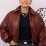 PFW Juliette Binoche Leather Jacket
