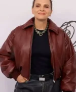 PFW Juliette Binoche Leather Jacket