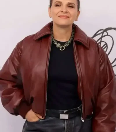 PFW Juliette Binoche Leather Jacket