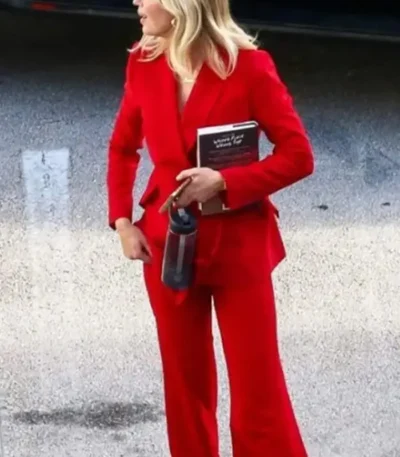 Pain Hustlers 2023 Emily Blunt Red Suit