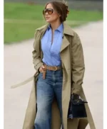 Paris 2026 Jennifer Lopez Beige Trench Coat