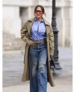 Paris 2026 Jennifer Lopez Beige Trench Coat