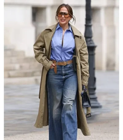 Paris 2026 Jennifer Lopez Beige Trench Coat