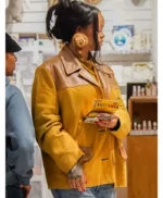 Rihanna Mustard Suede Jacket