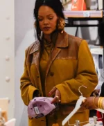Rihanna Mustard Suede Jacket