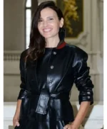PFW 2026 Virginie Ledoyen Leather Jacket
