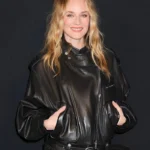 Paris Fashion Week Diane Kruger Leather Jacket